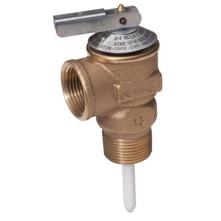 Cash Acme 16481A0125 125 PSI 0.5 in. Temperature & Pressure Relief Valve 41969
