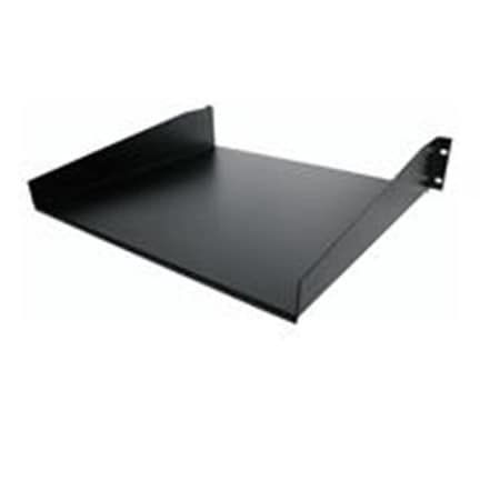 Dynamicfunction Black Standard Universal Server Rack Cabinet Shelf DY711347