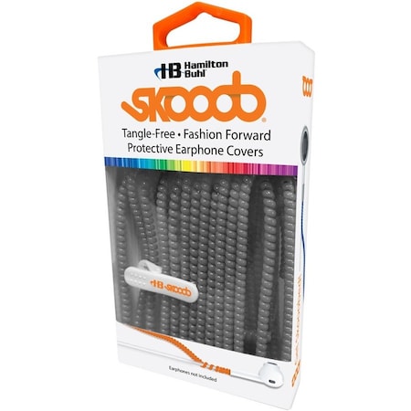 Hamiltonbuhl Skooob Tangle Free Earbud Covers, Anthracite Gray, 20PK SKB-GRY