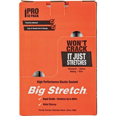 Sashco Big Stretch 10.5 Oz. Acrylic Elastomeric Caulk Slate Gray 10026