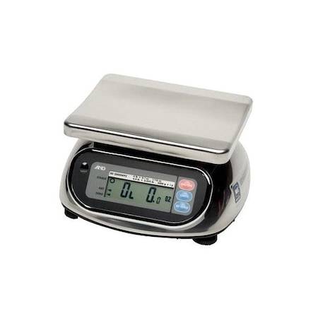 A&D Weighing Washdown Compact Scale, 44lb x 0.02lb, L SK-20KWPF