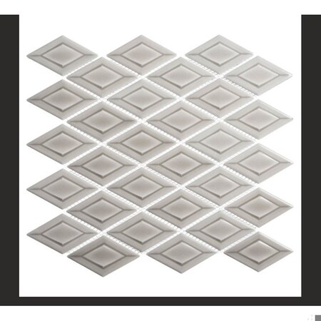Andova Tiles SAMPLE-Venecia Adriatic 1-in. x 3-in. 3D Framed Diamond Glossy Porcelain Wall Mosaic Tile SAM-ANDVEN1431