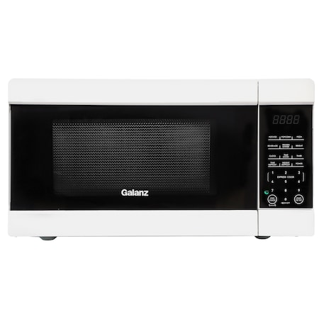 Galanz 1.1 cu ft 1000W Countertop Microwave Oven in White with One Touch Express Cooking GLCMWP11WE-10