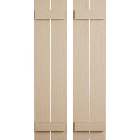 Ekena Millwork Rustic Two Board Spaced Board-n-Batten Rough Sawn Faux Wood Shutters, 11 1/2W x 36H, PR SHUBSS11X36RSPR