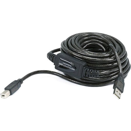 Monoprice USB 2.0 Active Cable, 33ft.L, Black 7531