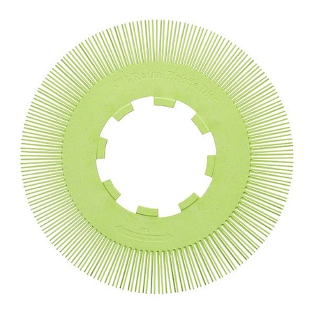 Scotch-Brite Radial Bristle Brush, SS, Green, 3 in dia. 7100374835