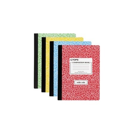 Tops Wide Ruled Composition Books - 100 Sheets - 200 Pages - Sewn - Wide Ruled Front Ruling - Ruled Red 63794