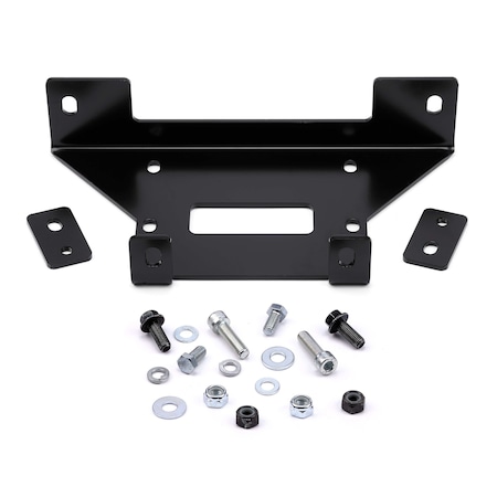 Warn Winch Mount For 4500 to 5500 Pound Winches; Fixed Mount; Powder Coated; Black 102946