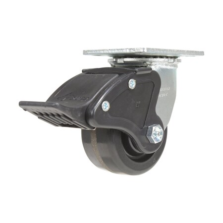 Vestil Phenolic Swivel With Total Brake Caster 4 In. Diameter x 2 In. Width 800 Lb. Capacity Black CST-VE-4X2PH-SWTB