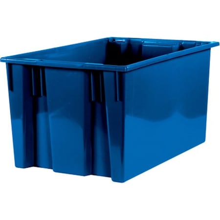Partners Brand Stack & Nest Storage Bin, Plastic, Blue, 3 PK BINS122