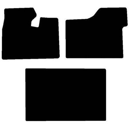 Replacement For Kenworth T680 Year 2017 Black Front And Middle Floor Mats