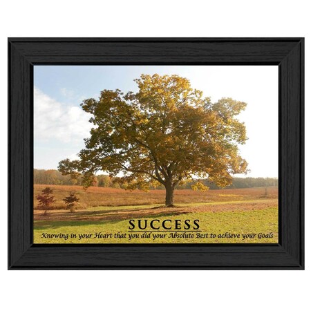 Homeroots Success 1 Black Framed Print Wall Art 415556