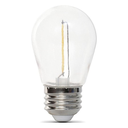 Feit Electric 1 W, Compact LED Bulb, White, S14, 2200K Temp. Clear, Non-Dimmable, PK4 S14/822/FILED/4