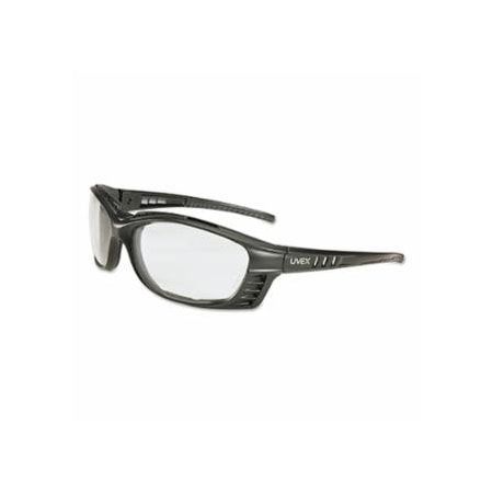 Uvex Livewire Sealed Eyewear, Clear Lens, Polycarbonate, HydroShield Anti-Fog, Matte Black Frame, 10PK 763-S2600HS