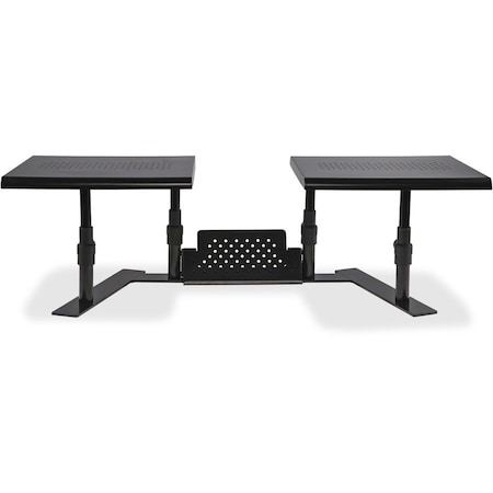 Allsop Metal Art ErgoTwin Height Adjustable Dual Monitor Stand 31883, PlBk ASP31883