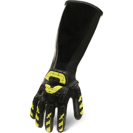 Ironclad Performance Wear CHNPI5 Chemical-Resistant Gloves, Nitrile, PVC, 15 1/4 in L, Not Applicable, Black, 1 PR CHNPI5-01-XS