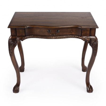 Homeroots 35" Brown Solid Wood Writing Desk 389440