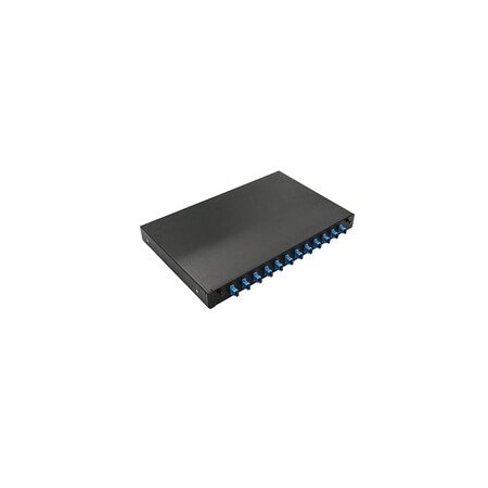 Cable Wholesale 12 Port SC Slide Rack Fiber Optic Patch Panel, 1U, Singlemode, Simplex 68F5-00112