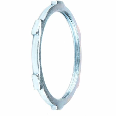 Dottie Conduit Fitting Locknut, 4 in, Threaded, Steel, Zinc Plated LN400