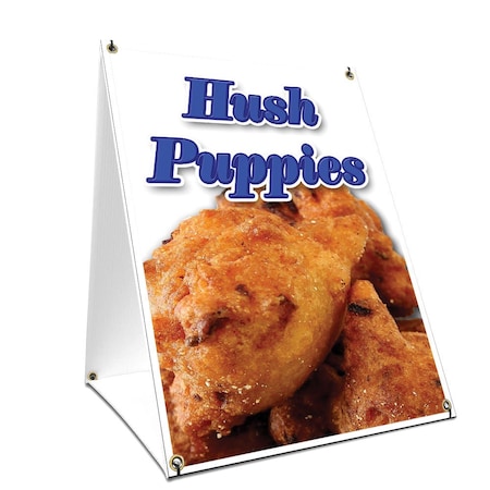 Signmission Hush Puppies, 24 Inch x 18 Inch A-frame Yard Sign, Plastic Sign SBC-1824-Hush Puppies