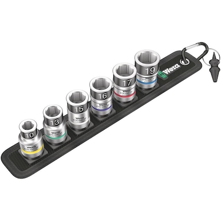 Wera Belt C 1 Zyklop socket set with holding function, 1/2 in drive, 7 pieces 5003995001