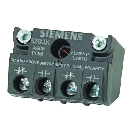 Siemens Contact Block, 1NO/1NC, 30 mm, 10 A, Screw Terminal 52BJK
