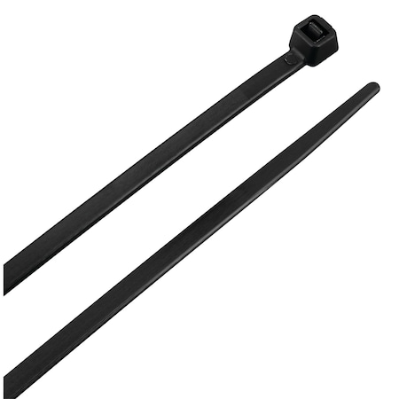 Performance Tool 100 pc. 15 in. Black Cable Ties, UV-Stable, Heavy Duty, Nylon 6/6, 100PK W2941