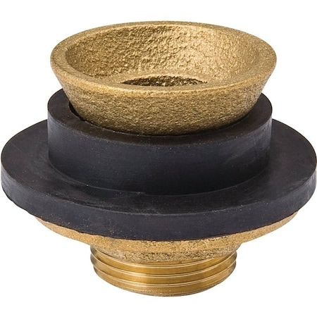 B & K Closet Spud, Brass/Rubber 150-206