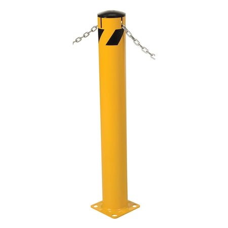 Vestil Steel Pipe Bollard With Chain Slots BOL-JK-42-5.5