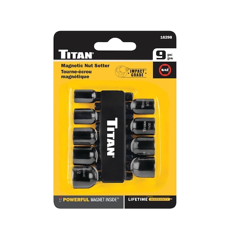 Titan 9 Pc. Sae Magnetic Nut Setter 16298 | Zoro
