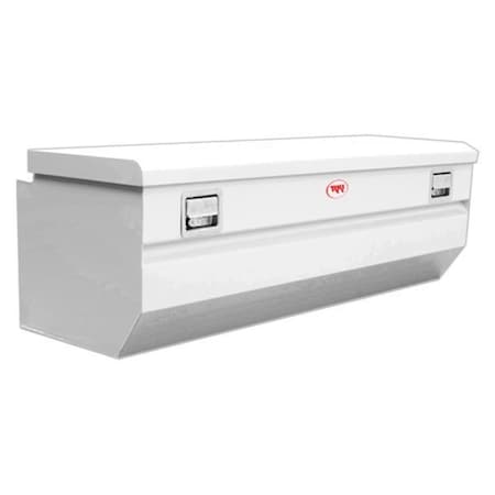 Rki M58U-1NM Single Lid Steel Chest Box with Offset for Fullsize, White RKIM58U-1NM