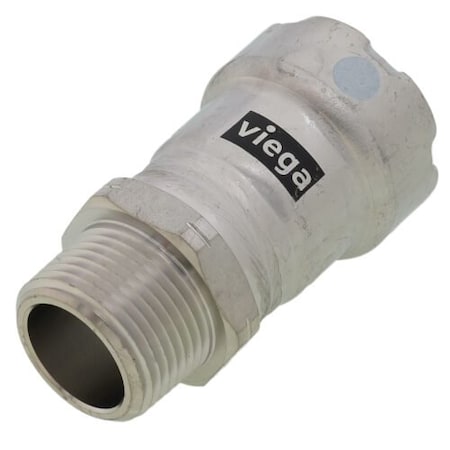 Viega MegaPress adapter P 0.75 MPT 0.75 304 stainless steel 95240