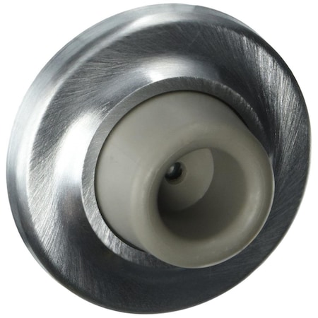 Heat Wave 1413-626 Brushed Chrome Concave Cast Wall Bumper Door Stop - Brushed Chrome HE2949010