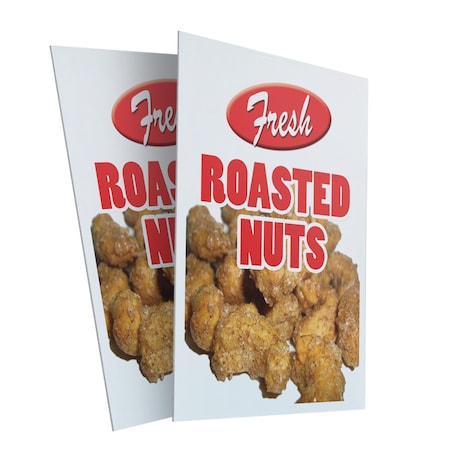Signmission Roasted Nuts, Plastic Signs Only 24 Inch x 36 Inch, Corrugated Plastic, 2PK CSB-2436-2PACK-Roasted Nuts