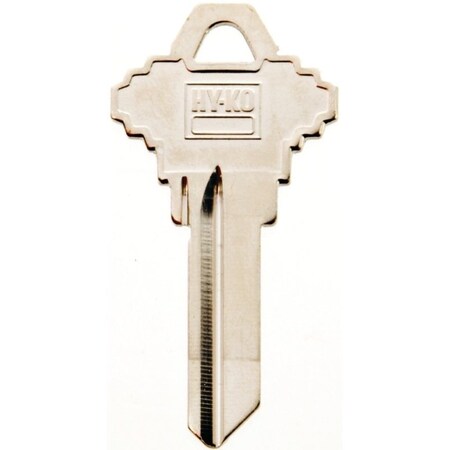 Hy-Ko 21250SC1 Key Blank, Brass, Nickel, For Schlage SC1 Keyways 11050SC1