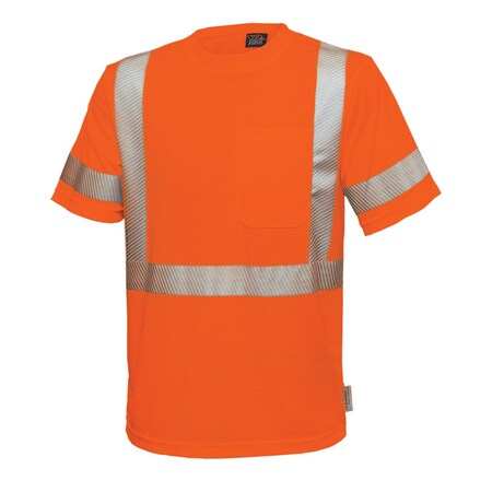 Reflective Apparel ANSI Type R Class 3 Short Sleeve T-Shirt with 3M Scotchlite Comfort Trim 104CT-OR-3X