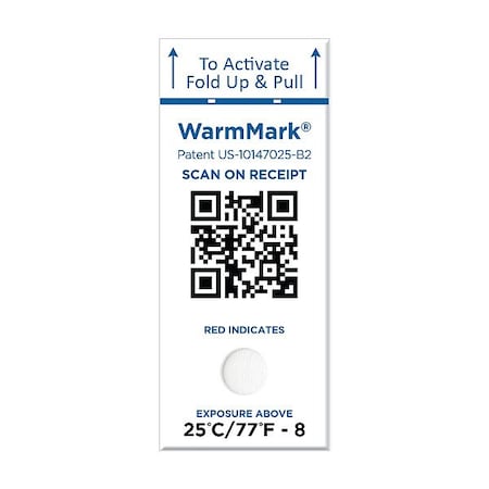 Warmmark Temperature Indicating Label, PK100 WM 26/79-SQ