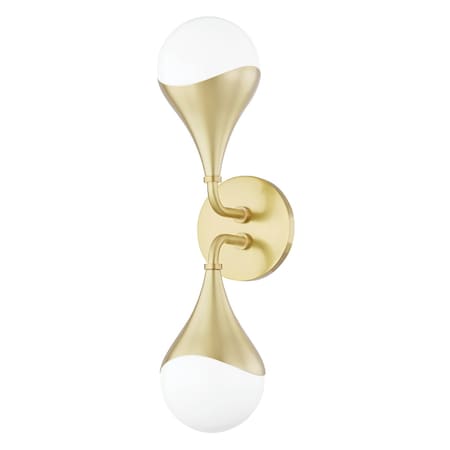 Mitzi Ariana 2 Light Bath And Vanity 7 In. Aged Brass H416302-AGB