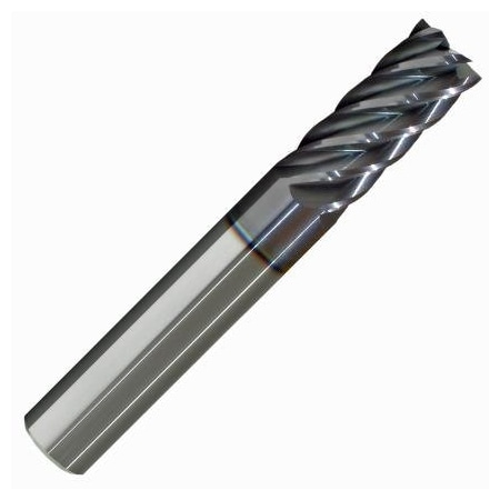 Monster Tool 6 Flute Regular Length End Mill, Corner Radius, 3/8in dia., .020 Radius, nACRo Finish 292-301173