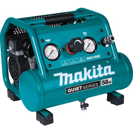 Makita Quiet Series Electric Air Compressor, 1/2 HP, 1.0Gal, Oil-Free MAC100Q