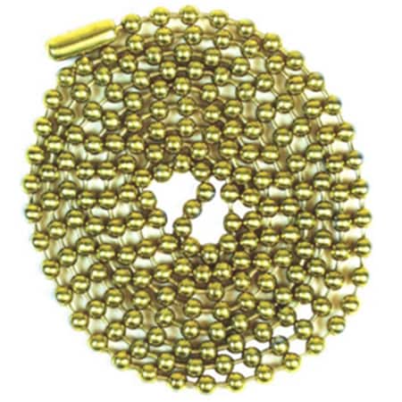 Gorgeousglow Specialty Hardw 94993 No. 6 Beaded Chain With Connector - Brass Plated, 3 ft. GO428424