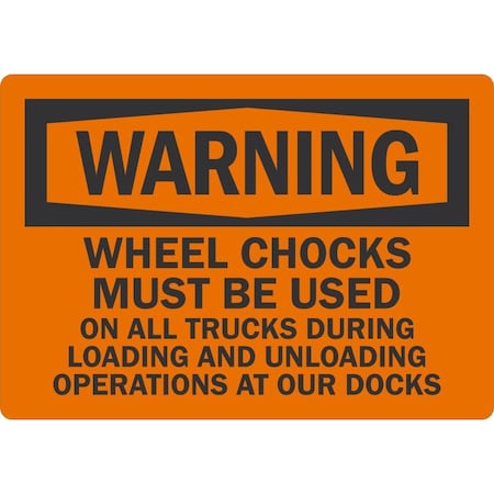 Lyle Wheel Chocks Must Be Used On All Trucks On All Trucks, 5x3.5, Engineer Grade, Orange G-16715-ED_5x3.5