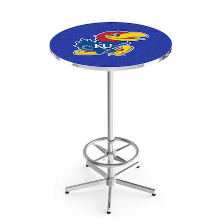 Holland Bar Stool Co 42" Chrome Kansas Pub Table, 36" dia. Top L216C4236KnsasU