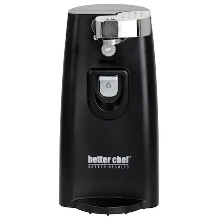 Better Chef Deluxe Electric Can Opener with Built in Knife Sharpener and Bottle Opener in Black IM-836B