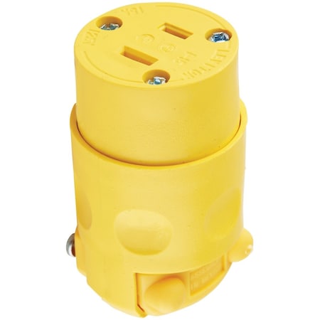Leviton 15A 125V 2-Wire 2-Pole Residential Grade Cord Connector 115CV