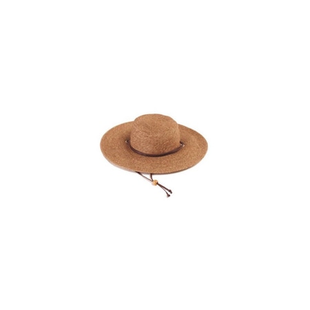 Principle Plastics Wide Brim Braided Hat - Dark Brown 442DB01