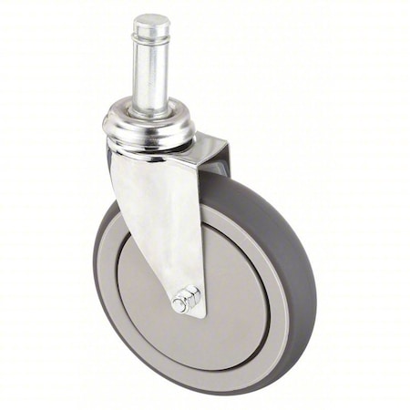 Zoro Select Swivel Stem Caster, TPR, 5 in., 260 lb. P14S-RP050K-SG7