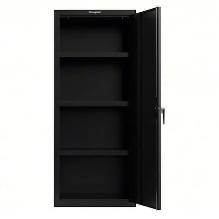 Strong Hold Storage Cabinet, 72 in H, 30 in W, 24 in D, Swing, Electronic Lock; Keyed Lock; Padlock Hasp, Black 2.66-1D-243-P