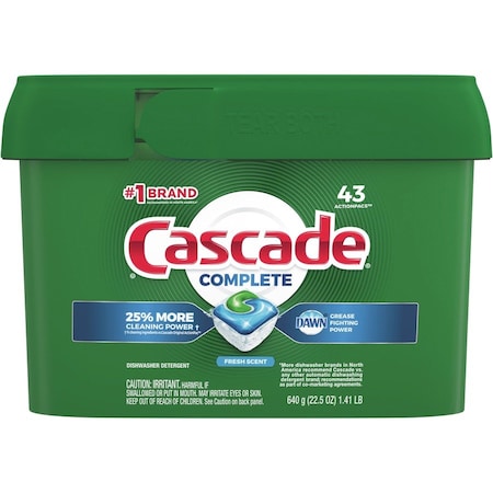 Cascade ActionPacs, Fresh Scent, 20 oz Tub, 43 Pacs, 6PK 98208
