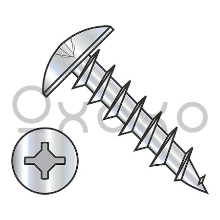 Oxoxo 8-11X7/16 Square Phillips Drive #6 Truss Head Deep Thread Wood Screw Full Thread Zinc Bake, 10000PK 558977